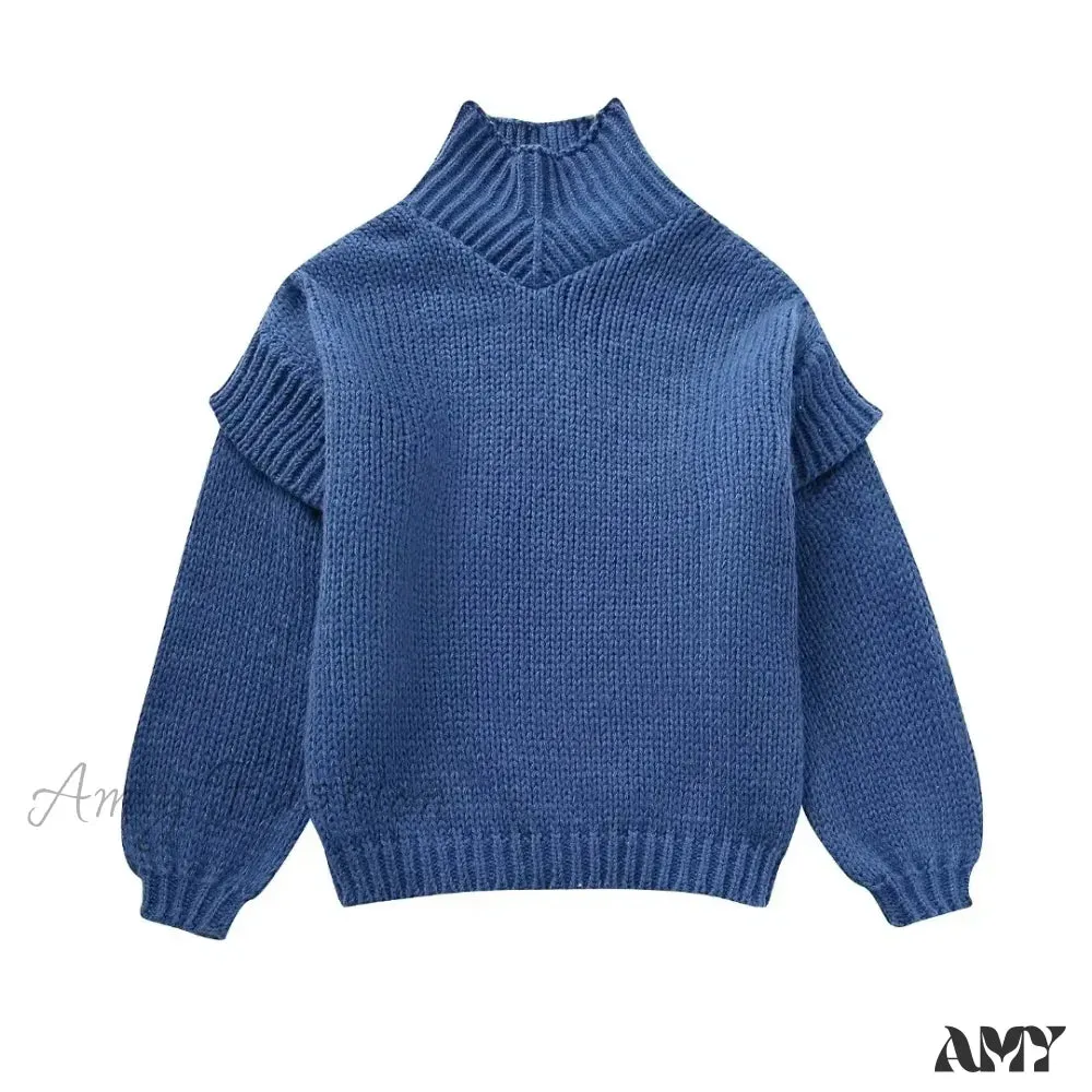 2024 Autumn Winter for Women Long Sleeve Knitted Basic Stylish Chic Cozy Trendy Comfortable Sweater