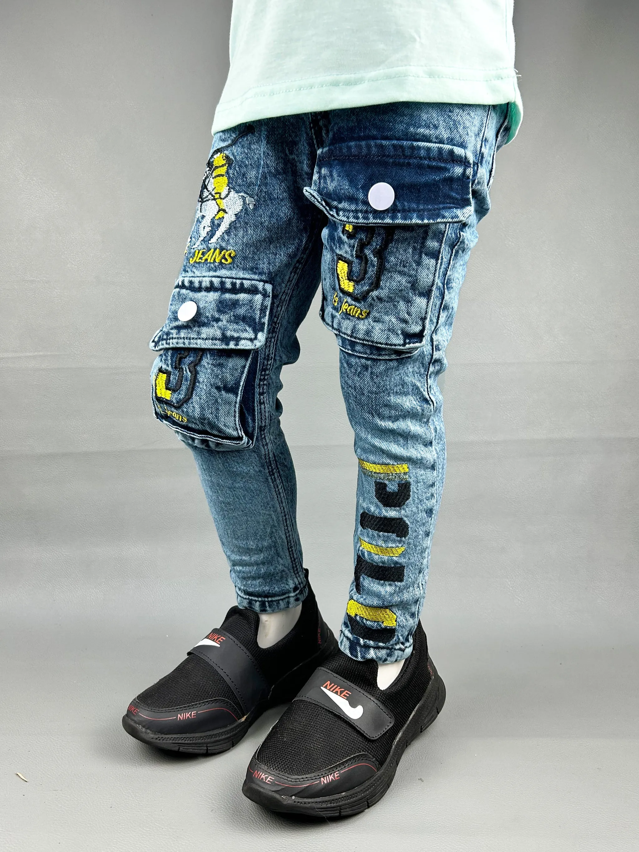 5Yrs - 13Yrs Light Blue Stretchable Denim Jeans For Boys BJ08