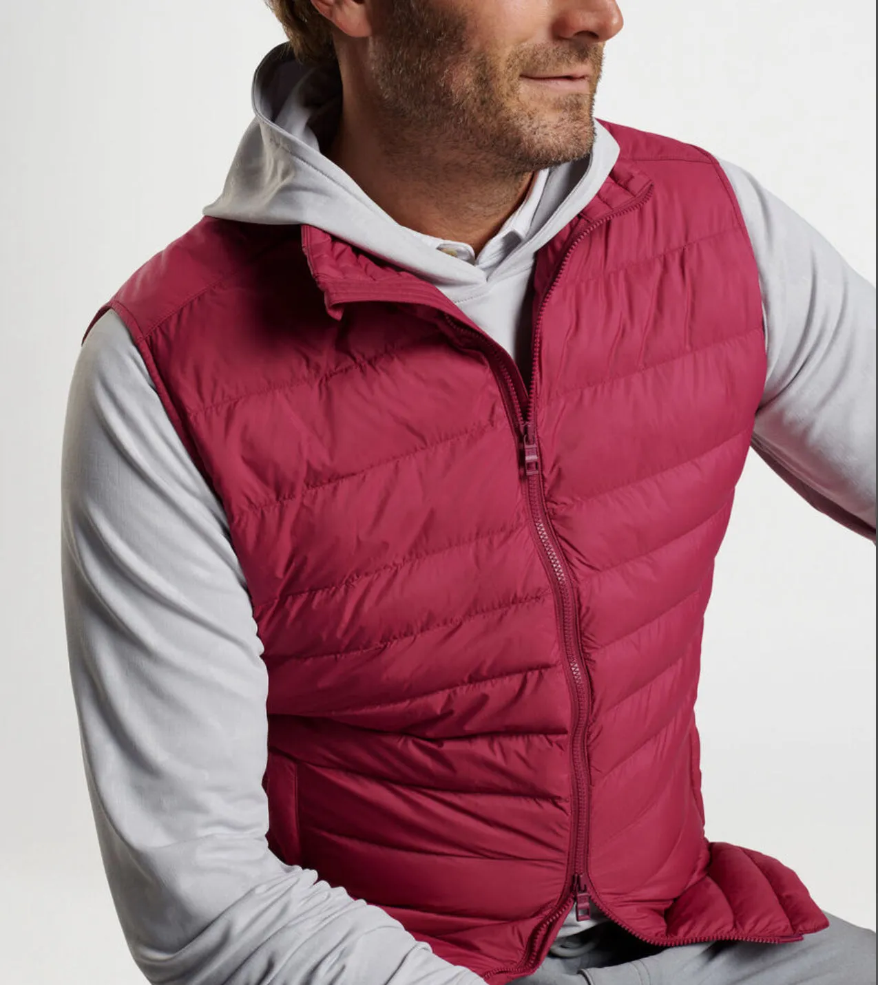 All Course Vest in Pomegranate by Peter Millar