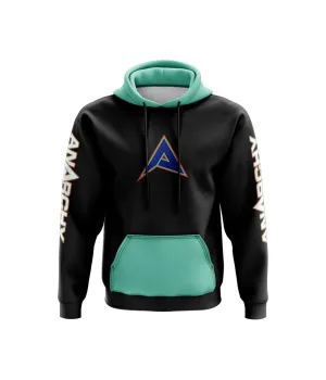 Anarchy Fleece Hoodie - Teal/Royal/Orange