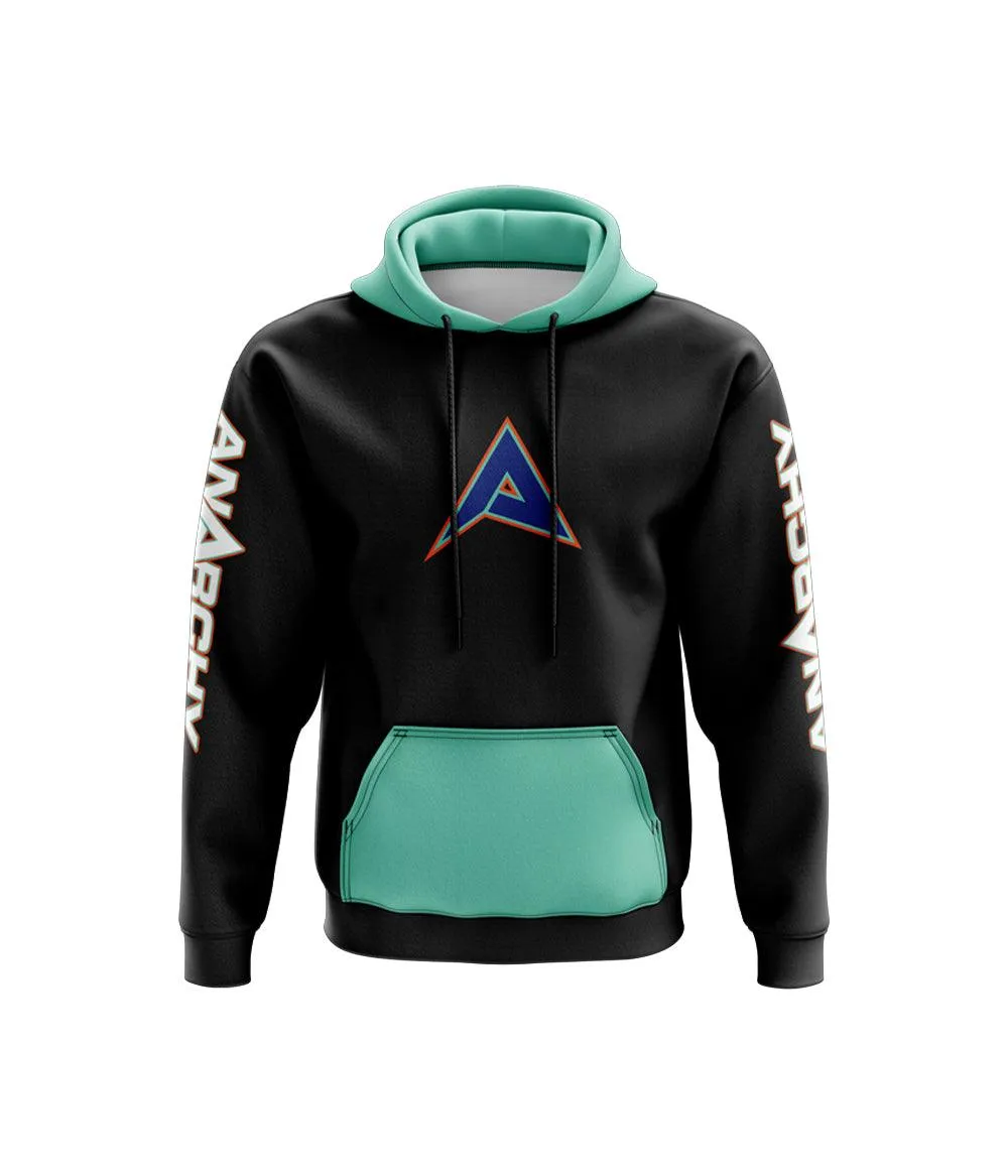 Anarchy Fleece Hoodie - Teal/Royal/Orange