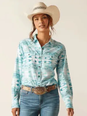 Ariat Ladies VentTEK Stretch Shirt Nora Print Green 10048776