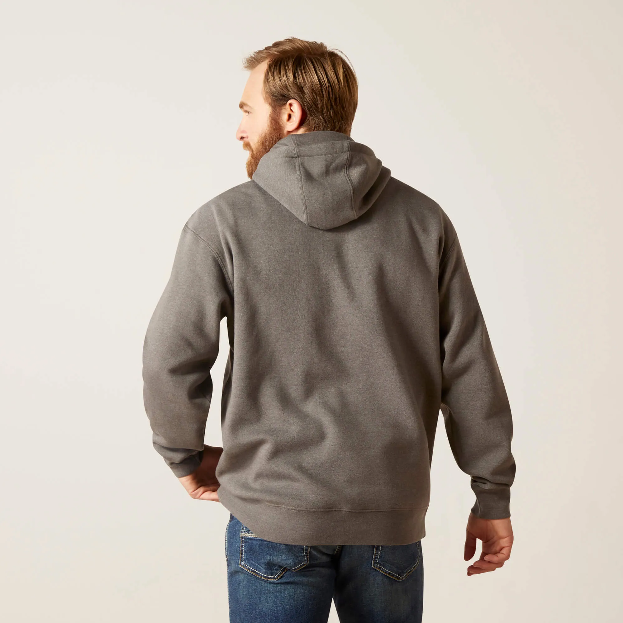 Ariat Men's Grey Heather Logo Hoodie