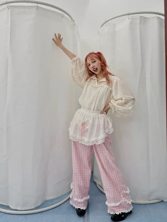 [August Unicorn] The Sailor Girl Gingham Pants