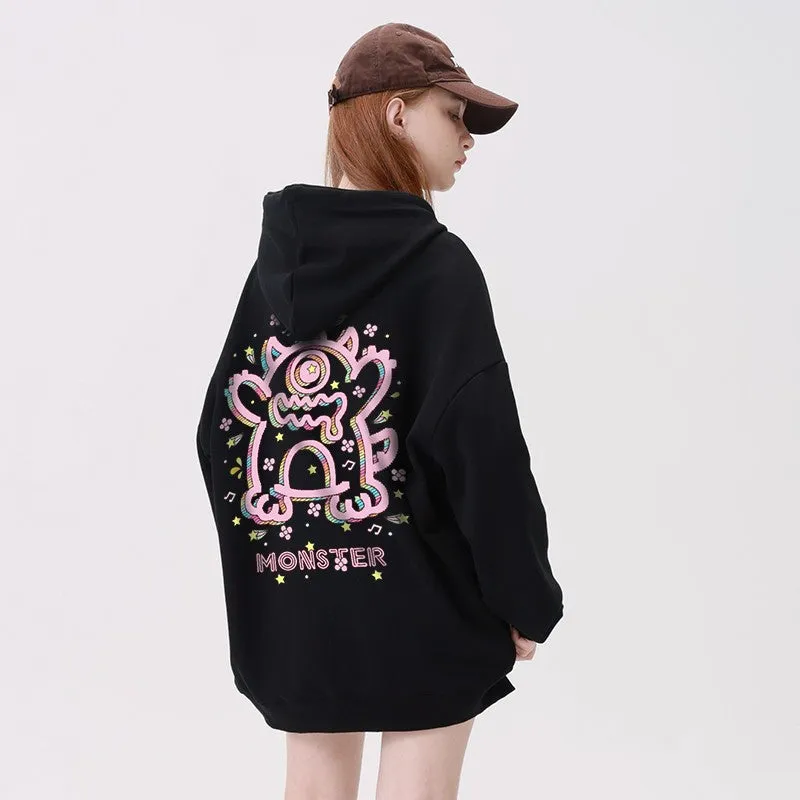 Black sweatshirt women hooded