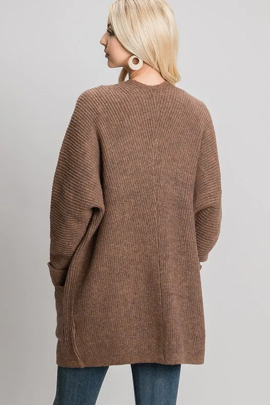 Brown Chunky Knit Cardigan