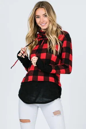 Buffalo Plaid Hoodie- T832