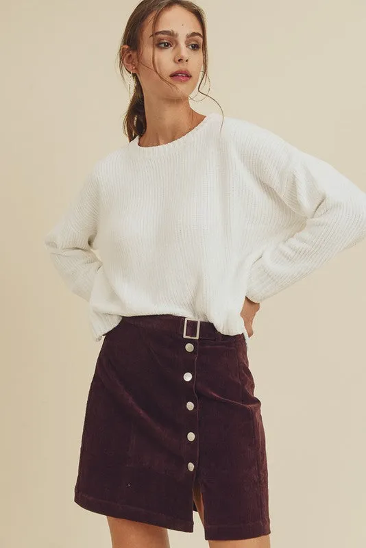 Chenille Crop Pullover