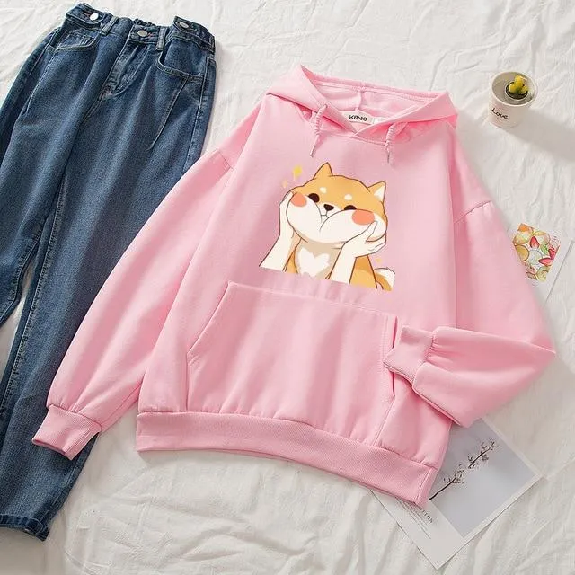 Chubby Shiba Cheeks Soft Hoodie