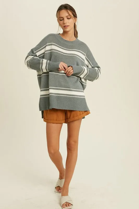 Colorblock Stripe Sweater