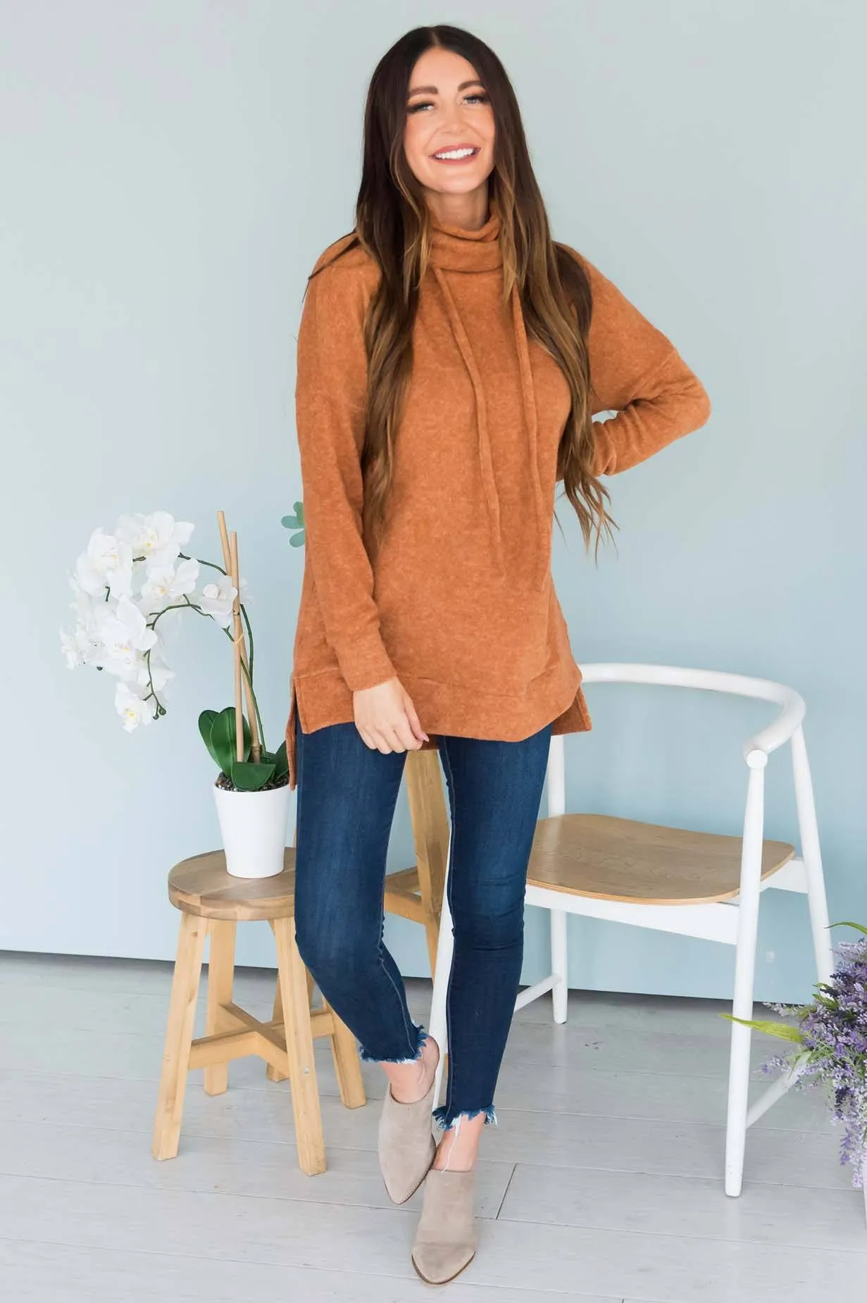 Comfy Cozy Modest Turtleneck Sweater