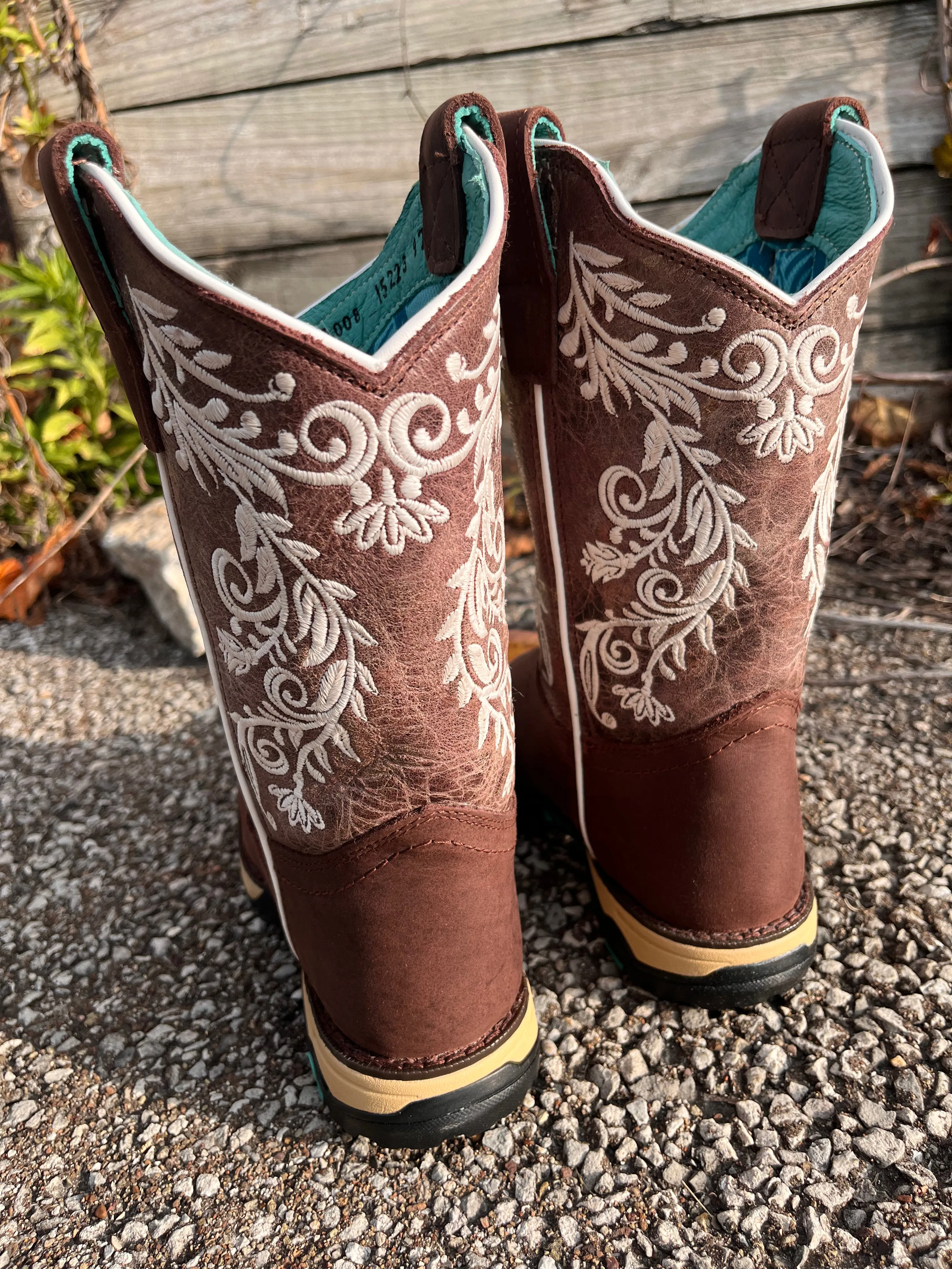 Corral Women's Brown Hydro Resist Safety Toe Cowgirl Work Boots W5008