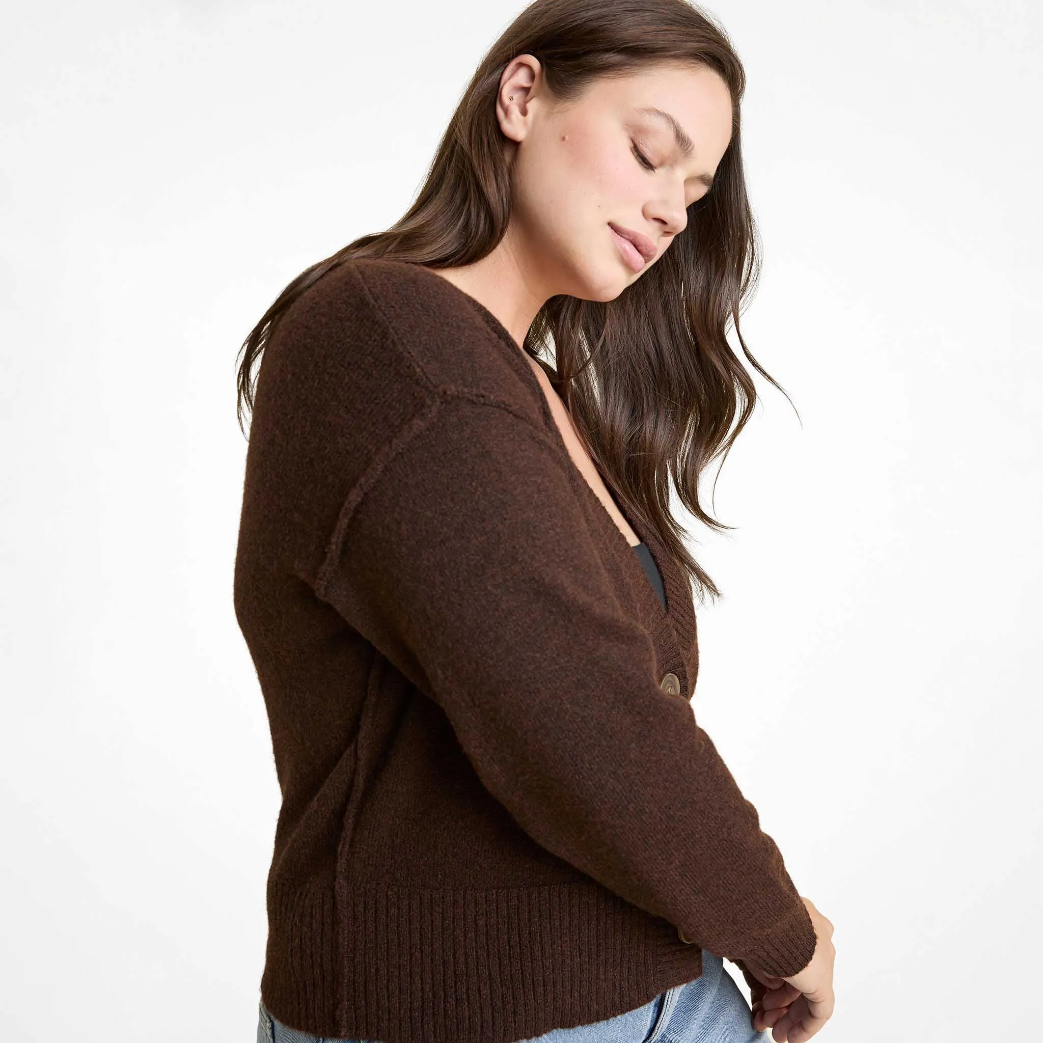 Cozy Knit Cardigan | Coffee