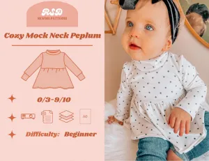 Cozy Mock Neck Peplum PDF