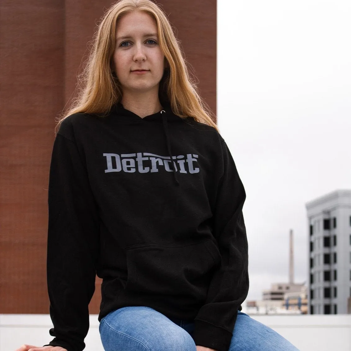 Detroit Grigio Hoodie Sweatshirt