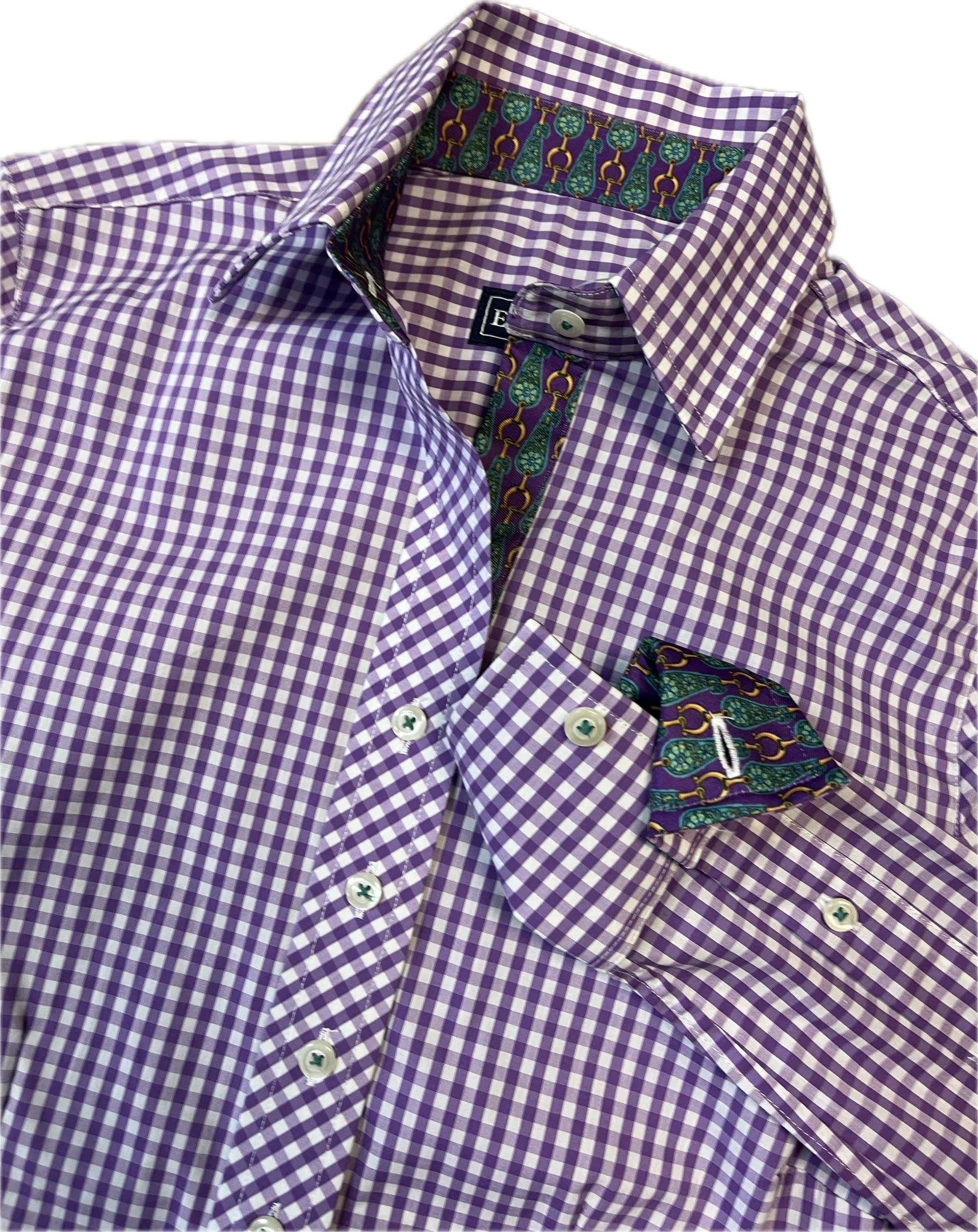 Essex Classics Dora Plum Gingham Tailored Shirt