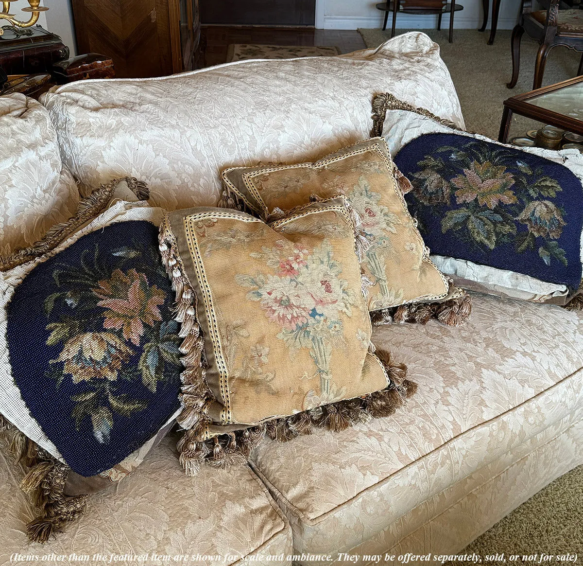 Fabulous Large Pair of Victorian Beadwork Panels Made for Tea Cozy, Perfect to Make into Pillows