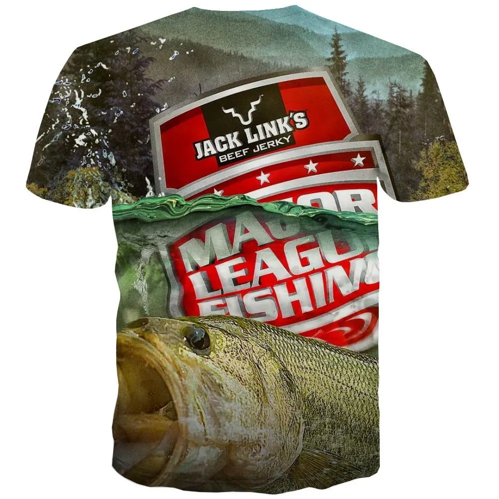 fishing T shirts Men fish T-shirts 3d Short Sleeve T shirts New Slim Big Size