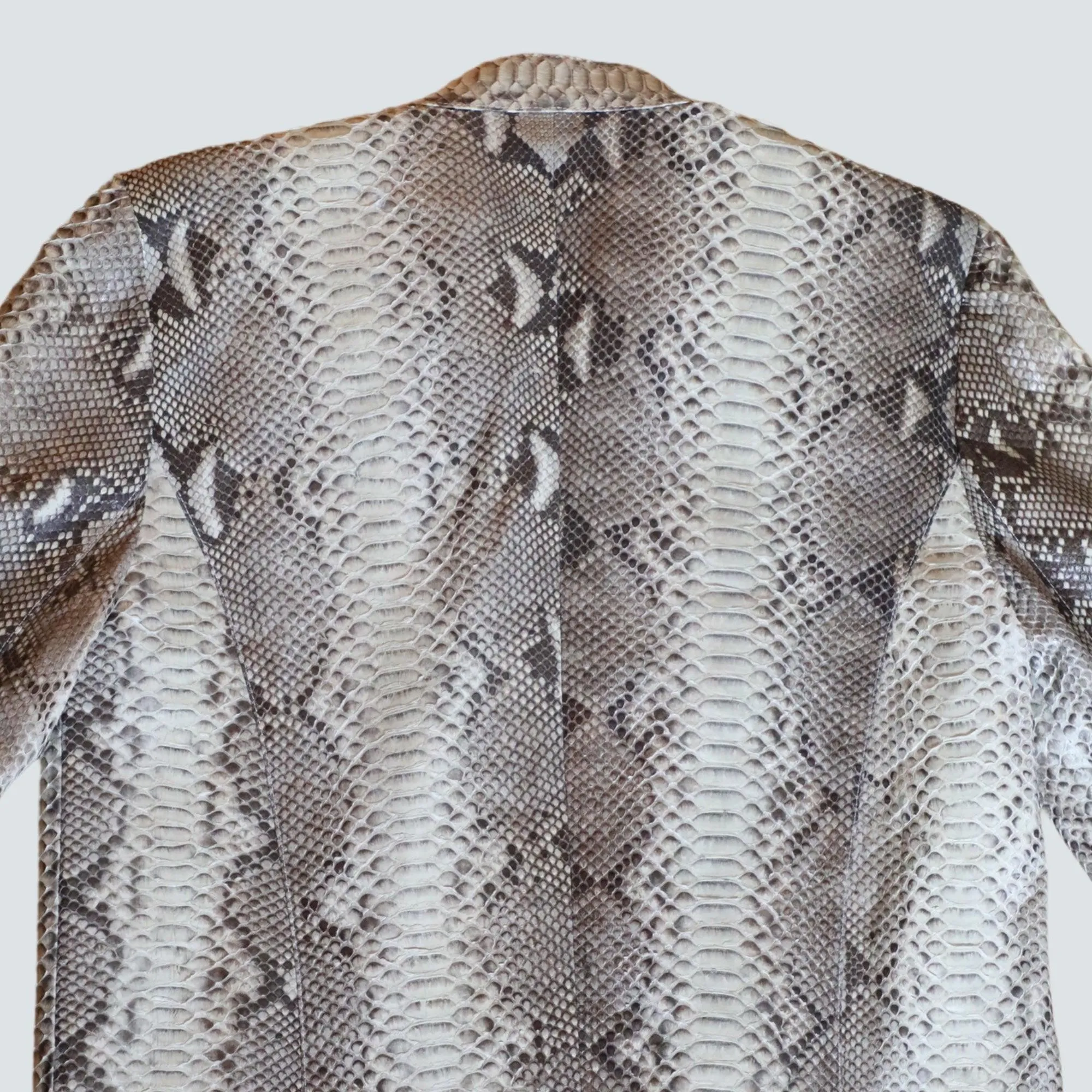 Genuine Python snake skin bomber jacket (L)