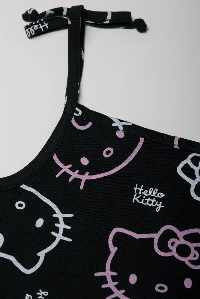 Hello Kitty 2 Pack T-Shirts Black And Pink