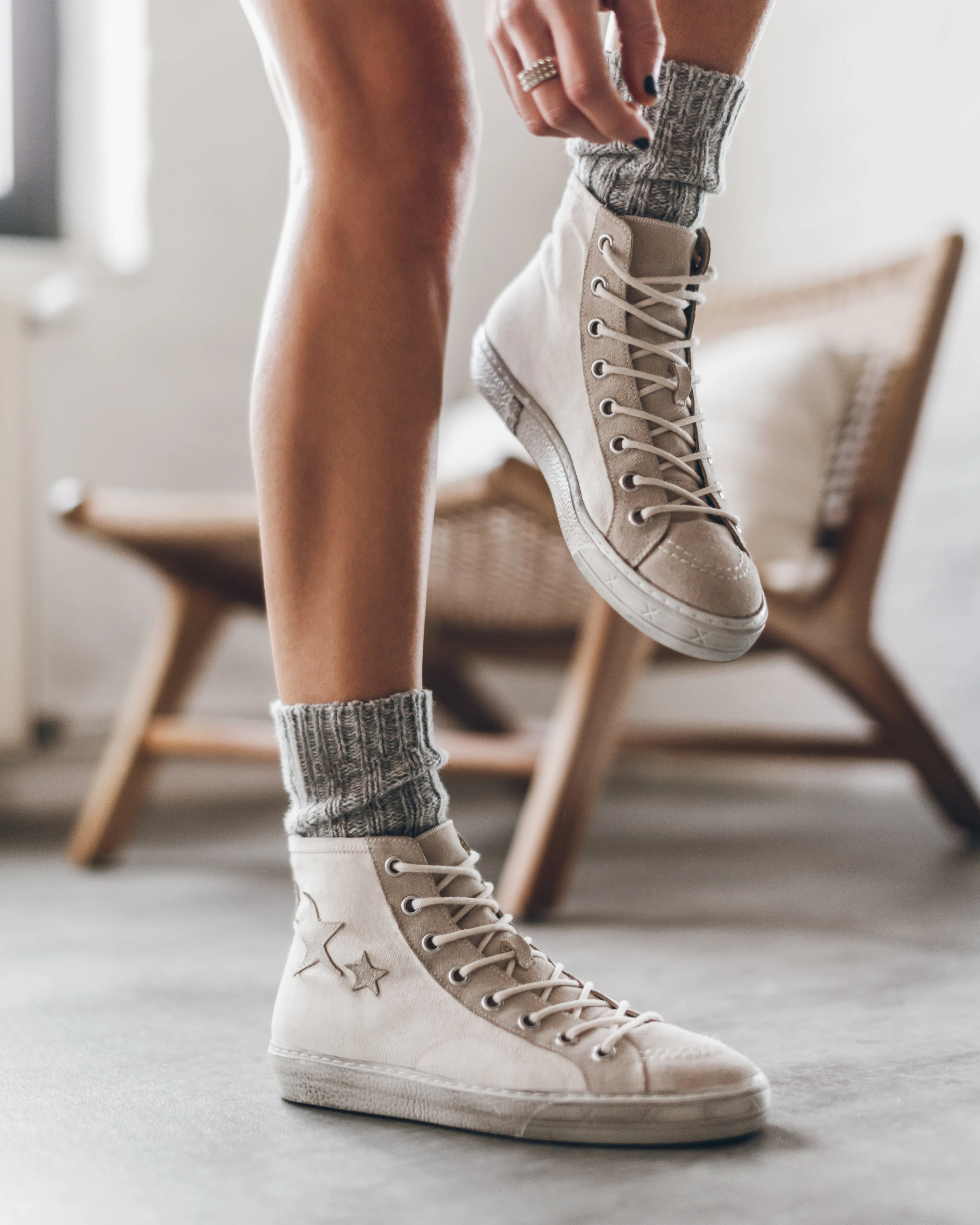 High Top Canvas Sneakers