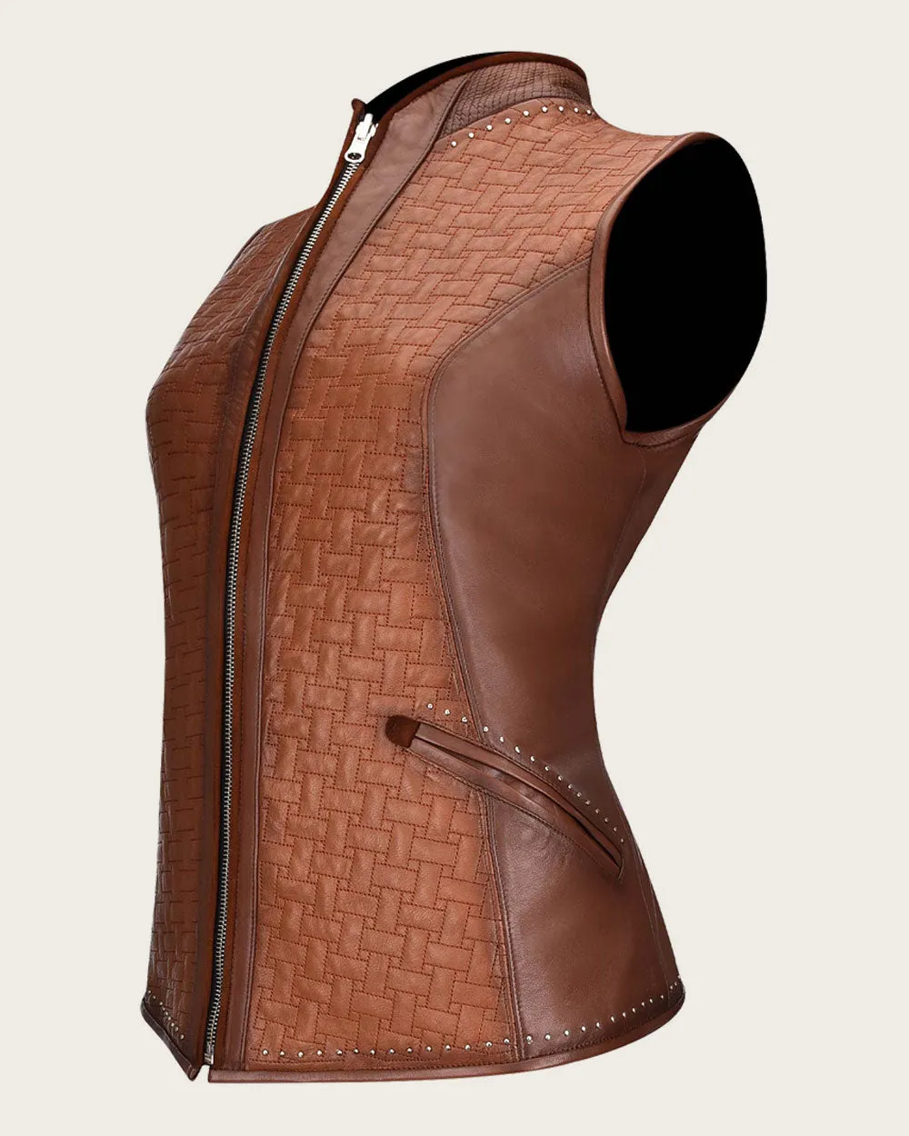 Honey embroidered vest