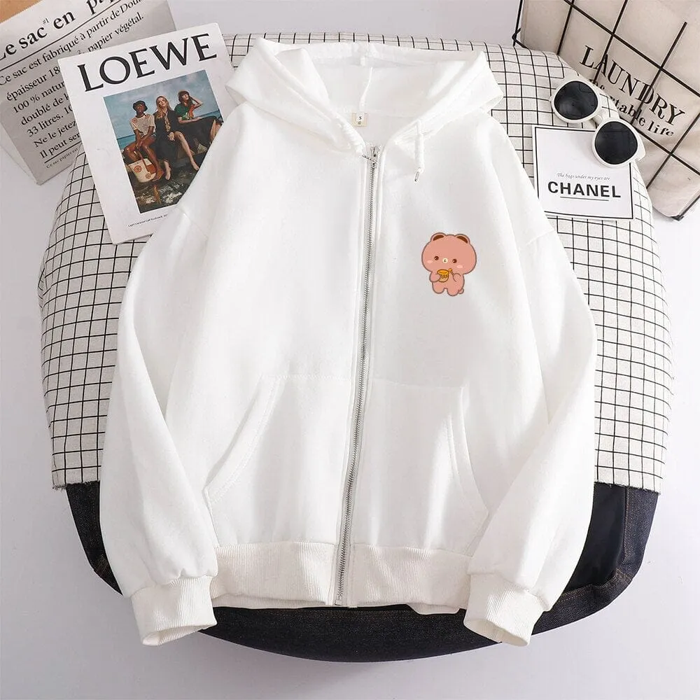 Honey Lovin Boberu the Bear Soft Zip-Up Hoodie