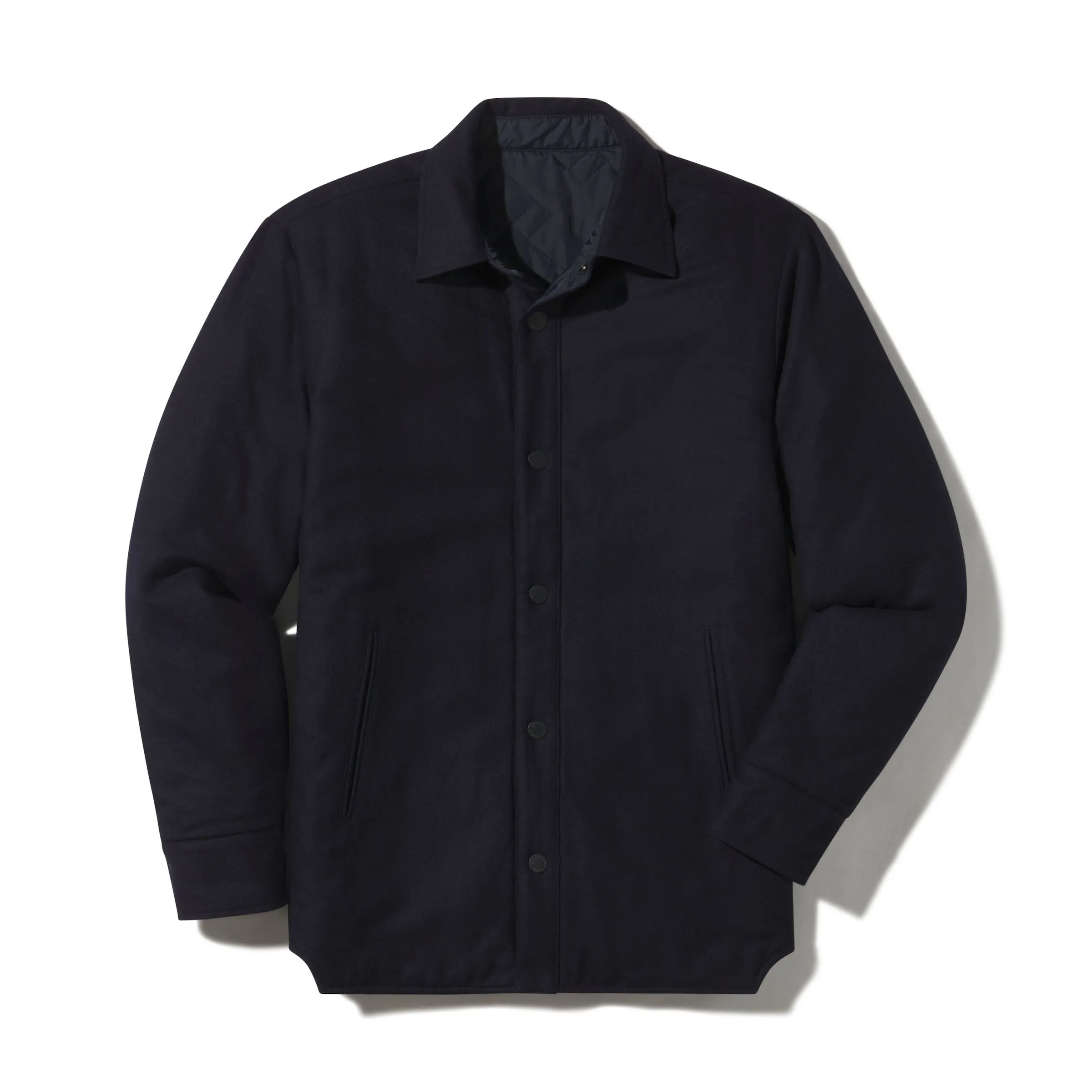 Insulated Reversible Shirt Jacket - Navy