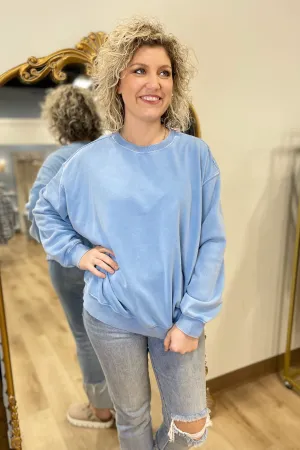 Keep Me Cozy Sweatshirt Blue