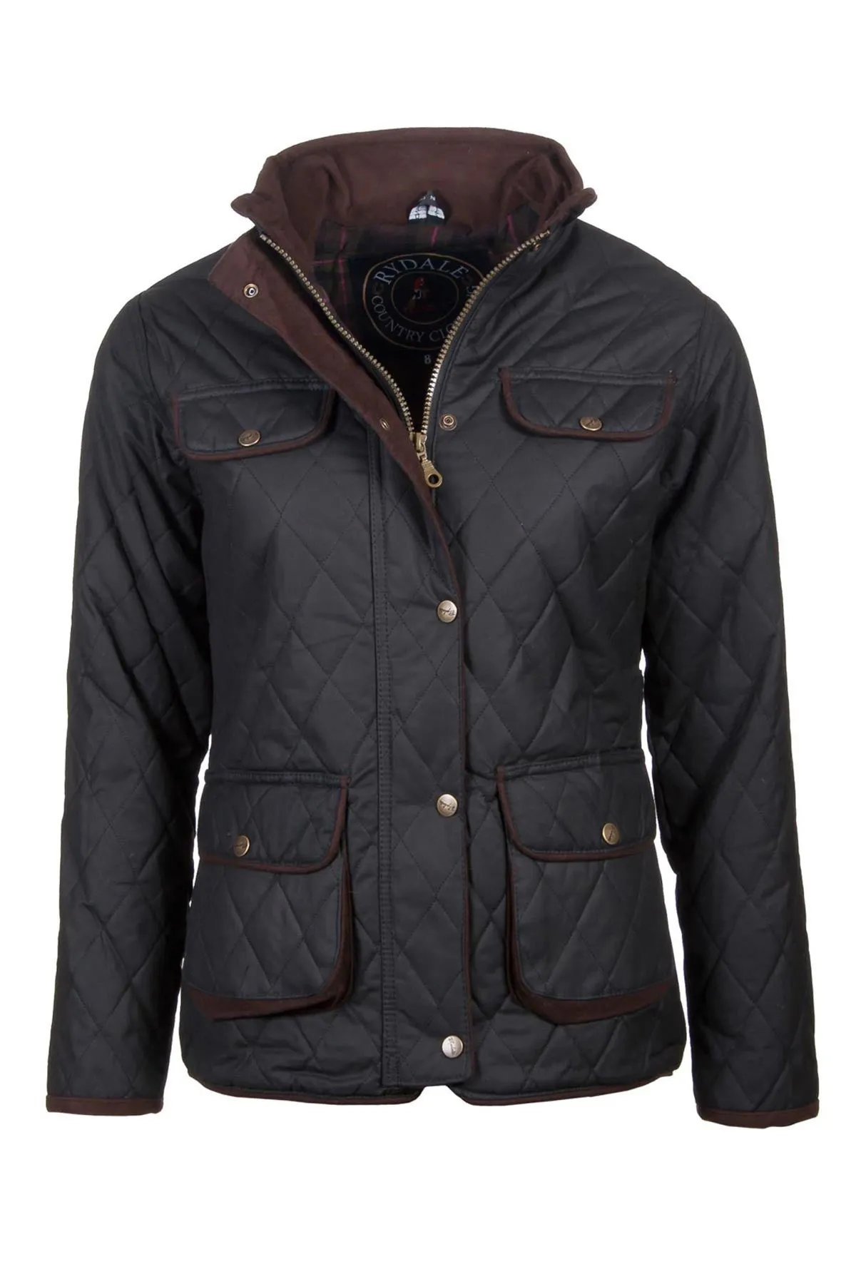 Ladies Diamond Quilted Wax Jacket