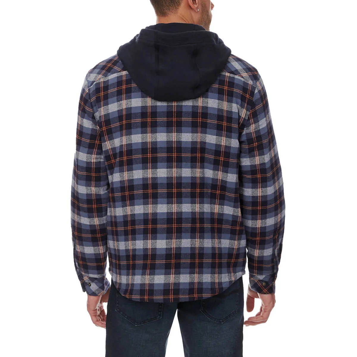 Legendary Outfitters Men’s Plaid Insulated Casual Hooded Shirt Jacket