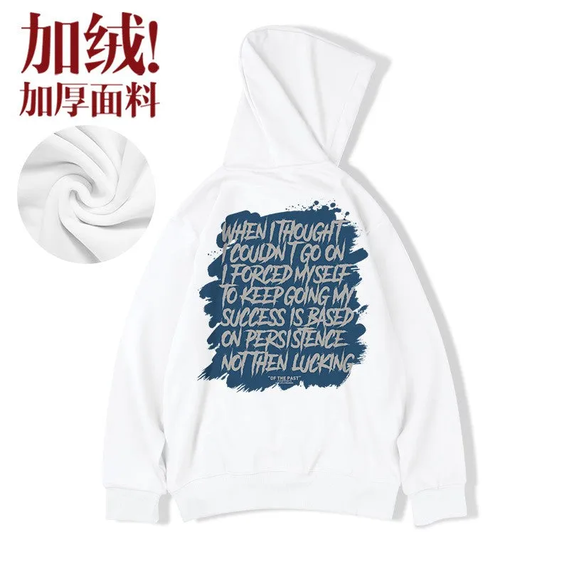 Loose latter hoodies couple wear autumn unisex pullover