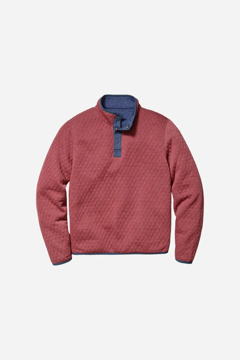 Marine Layer Corbet Reversible Pullover in Burgundy/Navy