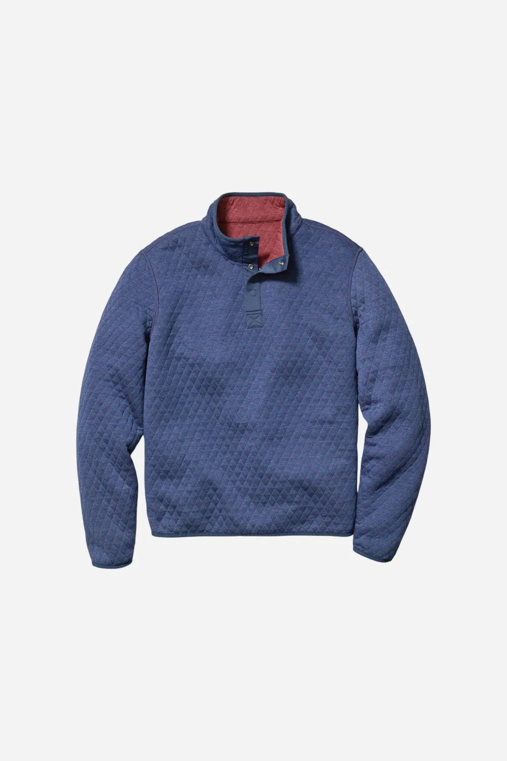 Marine Layer Corbet Reversible Pullover in Burgundy/Navy