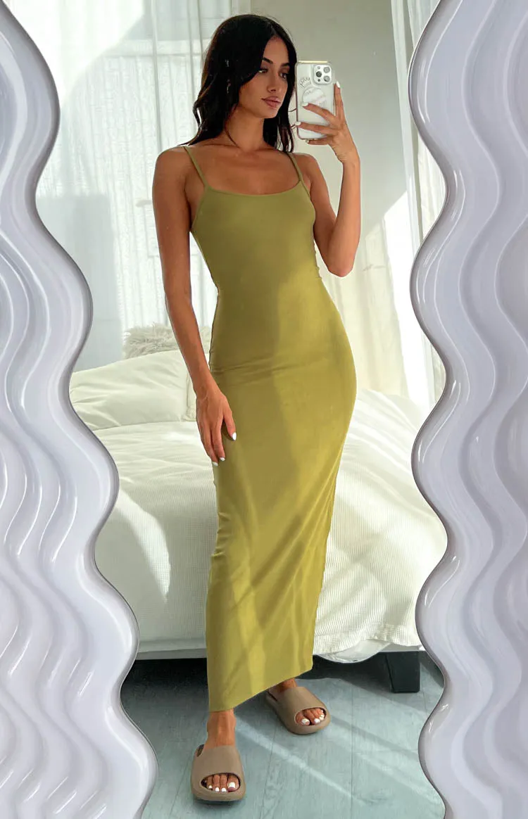 Melrose Khaki Maxi Dress