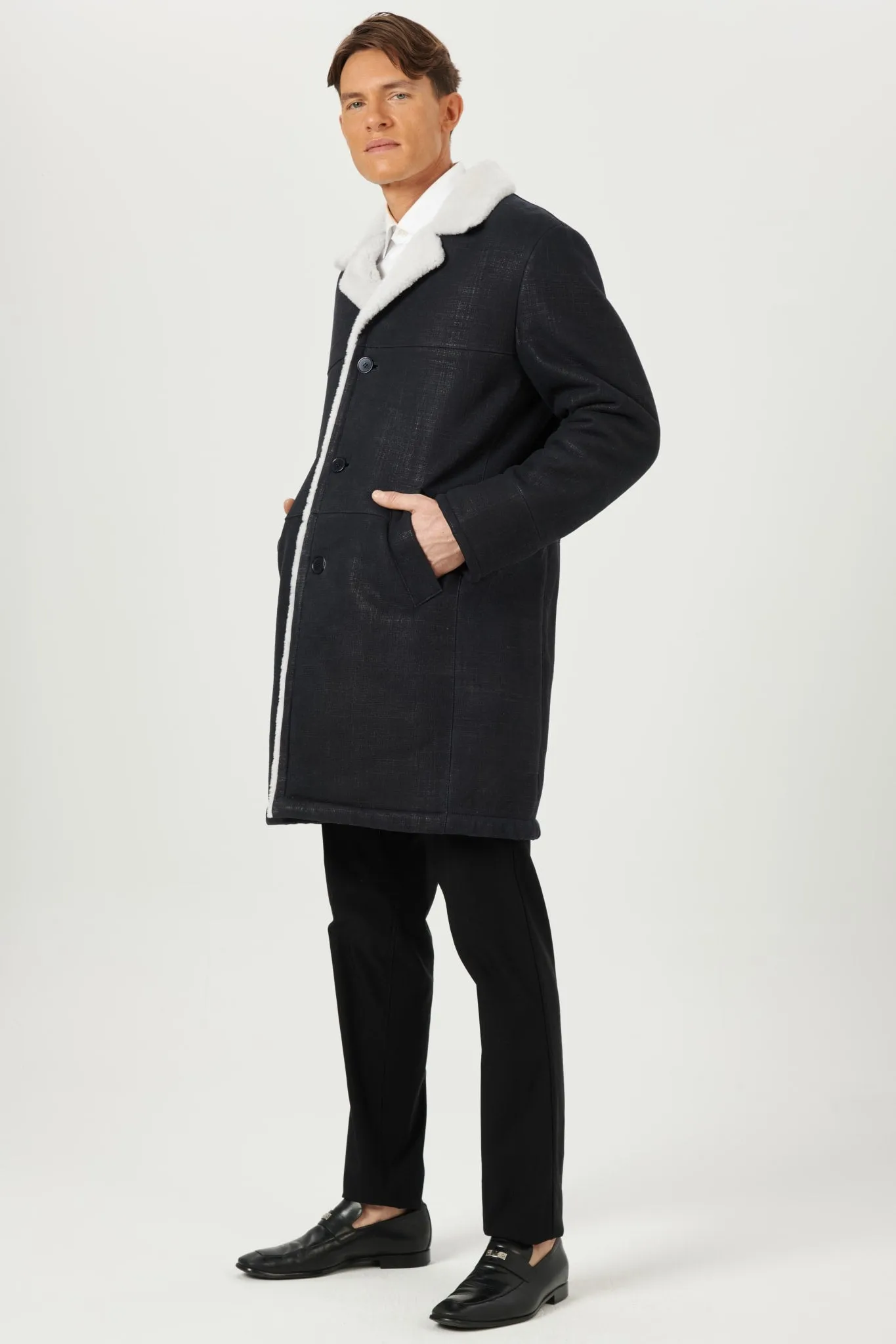 Men's Merino Shearling Lamb Short Coat