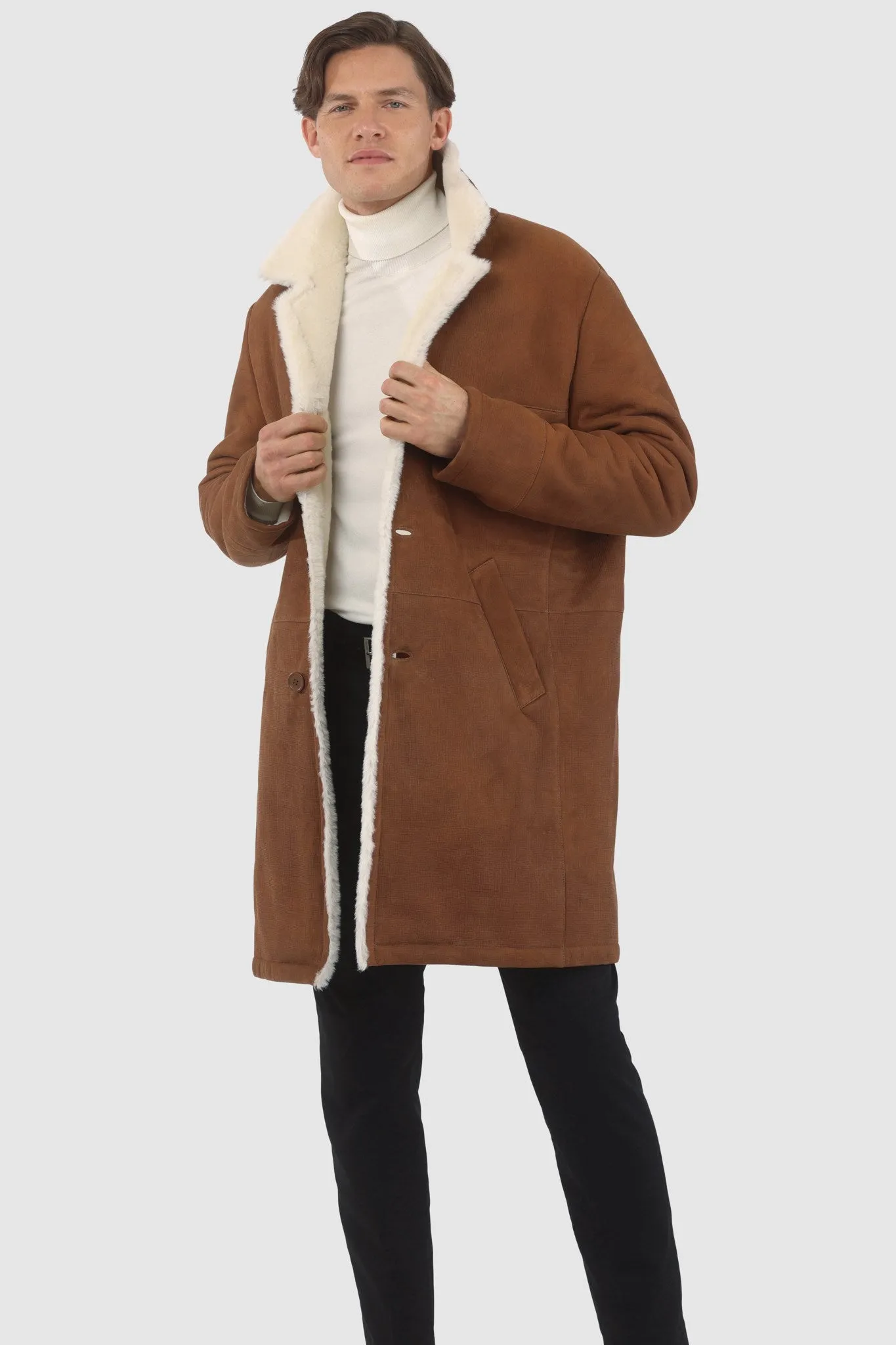 Men's Merino Shearling Lamb Short Coat