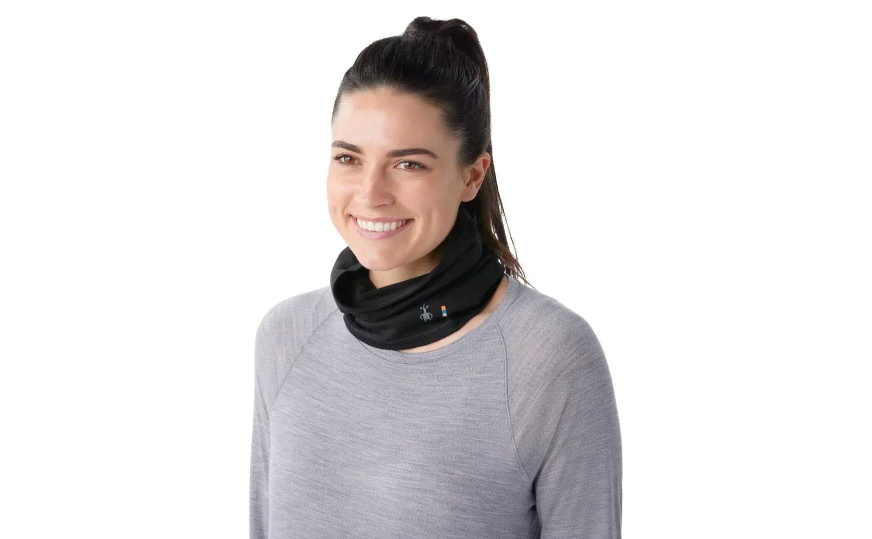 MERINO NECK GAITER - BLACK