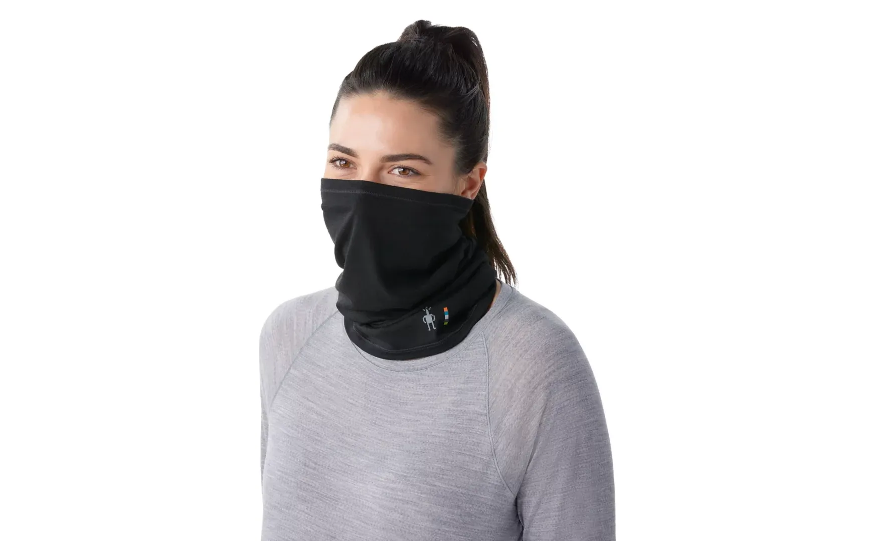 MERINO NECK GAITER - BLACK