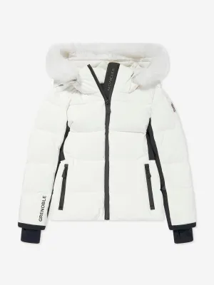 Moncler Enfant Girls Grenoble Down Padded New Guyane Jacket in White