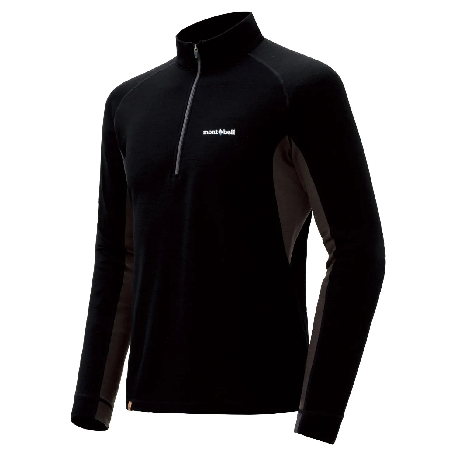 Montbell Mens Merino Wool Plus Action Zip Neck