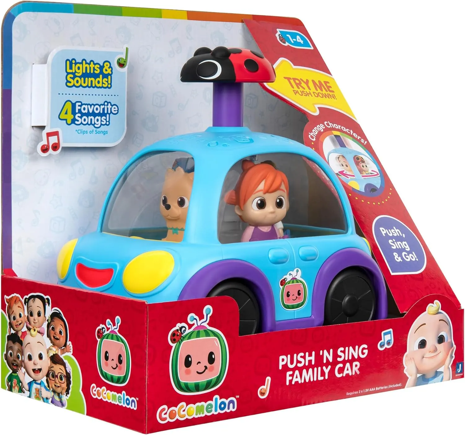 Musical Push 'n Sing Family Car