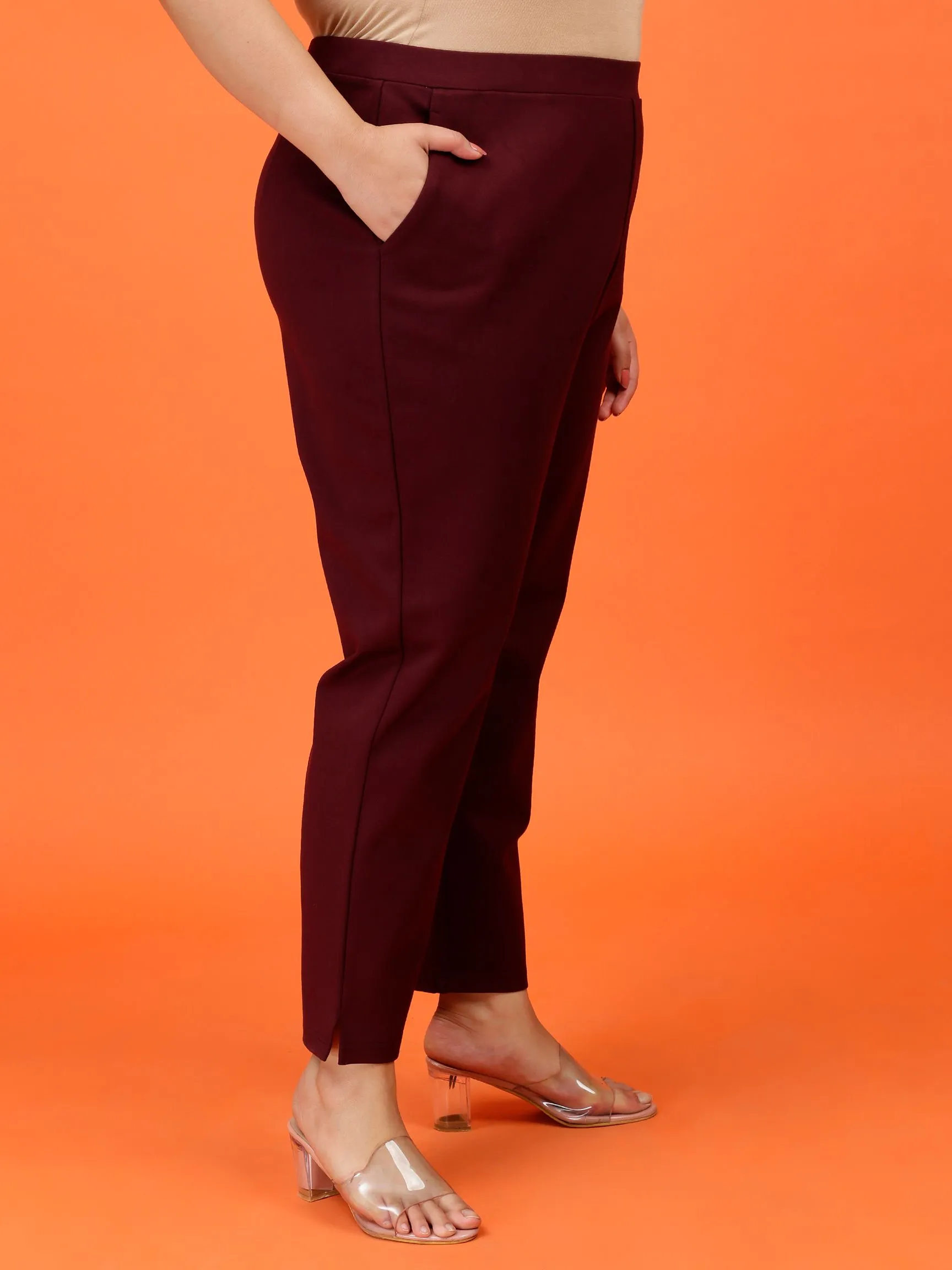 Plus Size Women Cigarette Pants