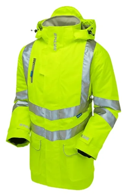 PULSAR Hi Viz Unlined Waterproof Storm Coat-P421