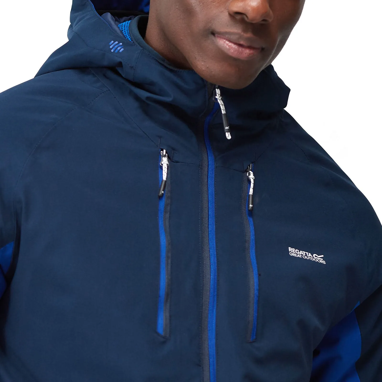 Regatta Mens Highton III Stretch Waterproof Jacket - Navy