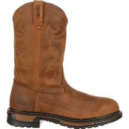 Rocky Men's Original Ride Branson Roper Western Work Boot - Brown FQ0002733