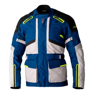 RST Endurance CE Mens Touring Waterproof Textile Jacket - Blue / Silver / Yellow