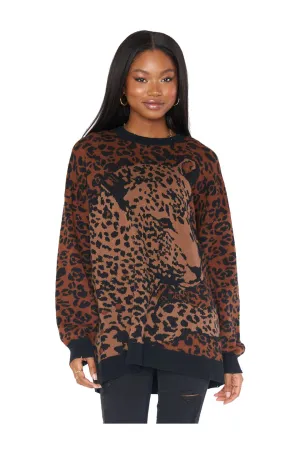 Show Me Your MuMu Scout Sweater In Leopard Knit