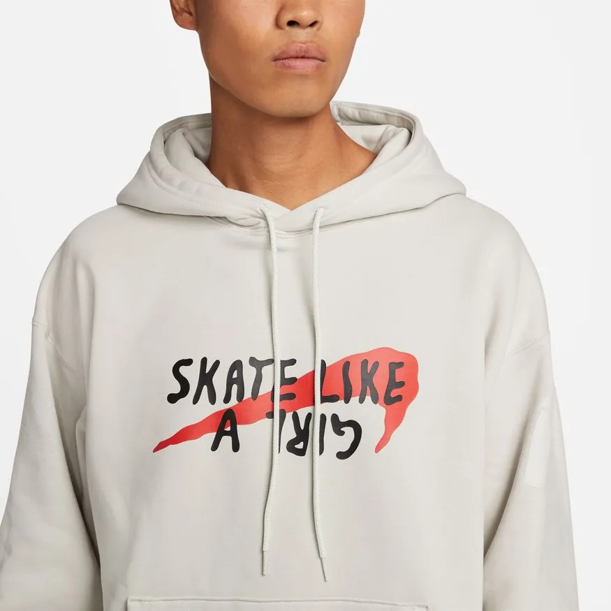 Skate Like A Girl Hoody (Light Bone)