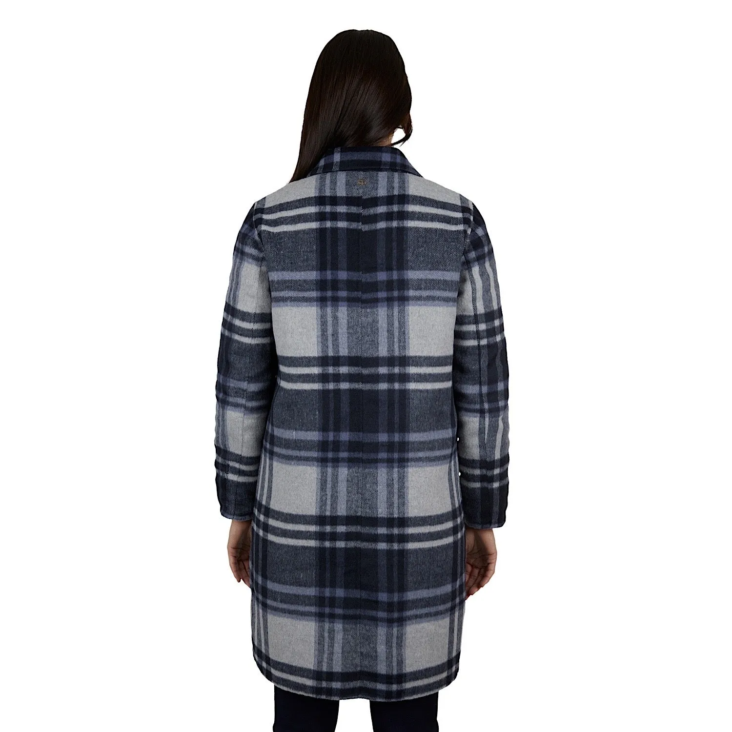 Thomas Cook Womens Leicester Wool Coat Navy Check